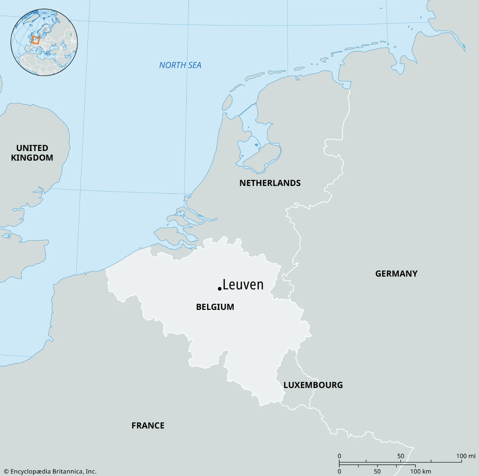 Leuven location in Belgium